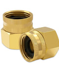 Brass Garden Hose Adapter 3/4 Inch NPT Female To 3/4 Inch GHT Female Connector Durable DIY Ready Outdoor Water Hose Fitting For Quick Connects Leak Proof Heavy Duty Plumbing Accessory For Garden And Yard, brass