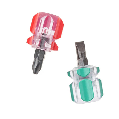 Ultra Short Tiny Screwdriver Set For Sewing Machines And Electronics With Flathead And Phillips Precision Bits