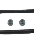 Heavy Duty 8K Trailer Axle U Bolt Kit For Three And A Half Inch Round Tubes With Nine Sixteenth Inch Thread And Seven Point Eight Inch Bolt Length With Nylon Lock Nuts For Eight Thousand Pound Trailers, black U-bolt and nuts