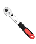 Heavy Duty One Quarter Inch Ratcheting Wrench Set Forged From Durable Carbon Steel For Speedy Auto Work Or Furniture Building Slips Into Narrow Corners Like A Dream, showcasing a sleek ratchet design with a comfortable grip.