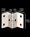 10pcs Foldable Right Angle Cabinet Hinges 6 Hole Silver Iron For DIY Furniture Cabinets And Drawers Clamping 24mm Board Hinge Heavy Duty