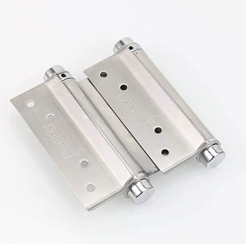 Heavy Duty Stainless Steel Double Open Spring Door Hinge 4 Inch Two Way Hinge for Counter Doors and Fence Panels