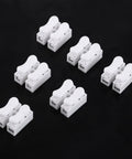 100 Pack Mini Quick Wire Connectors CH2 Quick Cable Connectors Terminal Blocks For Electrical Controls Power Supplies And Home Appliances