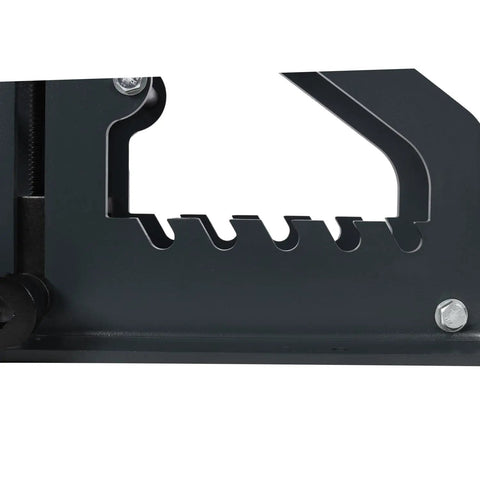 Close-up view of the Heavy Duty Manual Tube Roller Bender Pipe Bending Machine showing its durable carbon steel frame and precision gap.