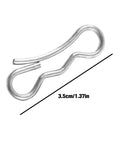 Close-up of a 5/16 inch bow tie cotter pin from the 50Pcs Bow Tie Cotter Pin Replacement Kit For Lawn Mowers And Front Link Pins Five Sixteenth Inch Fits MTD 71404040 And Husqvarna 532194208 Keeps Your Machine Running Smoothly, shown with 1.37 inch length measurement.