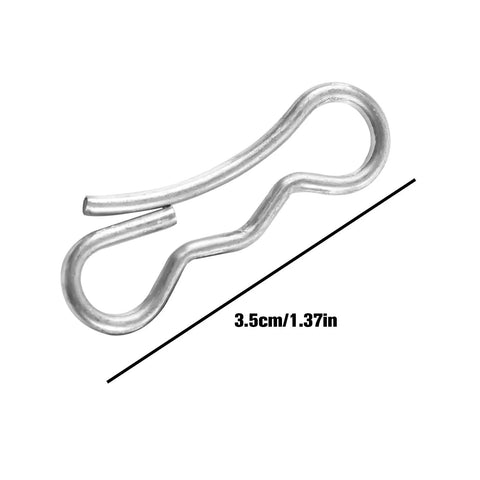 Close-up of a 5/16 inch bow tie cotter pin from the 50Pcs Bow Tie Cotter Pin Replacement Kit For Lawn Mowers And Front Link Pins Five Sixteenth Inch Fits MTD 71404040 And Husqvarna 532194208 Keeps Your Machine Running Smoothly, shown with 1.37 inch length measurement.