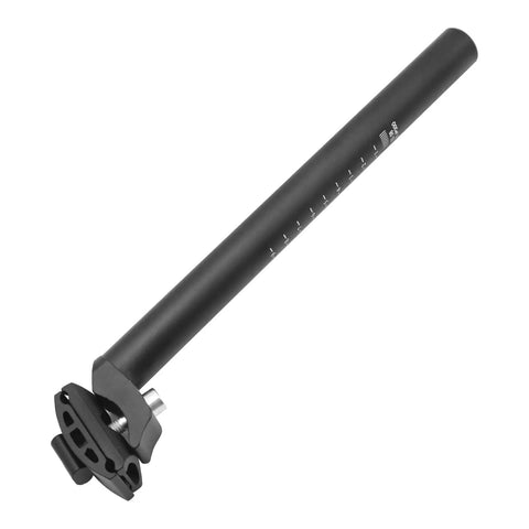 25.4mm Bicycle Seat Post With 300mm Length And Adjustable Clamp Clear Height Scale on black metal tube for bikes