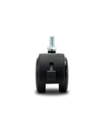 Front view of a Four Pack 1.5 Inch Swivel Caster Wheel Featuring M8 Metric Thread And Secure Locking Brake.