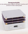 65W Mini Hot Plate Soldering Station For SMD Preheating And Desoldering with USB-C port and layered design
