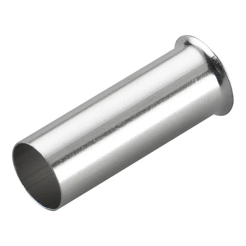 Heavy Duty Copper Crimp Connectors 100 Pack 15mm Long Non Insulated Ferrule Pin Terminals EN10-15 for AWG 8 and 10mm2 Wire Tin Plated Secure Wire Termination, single ferrule