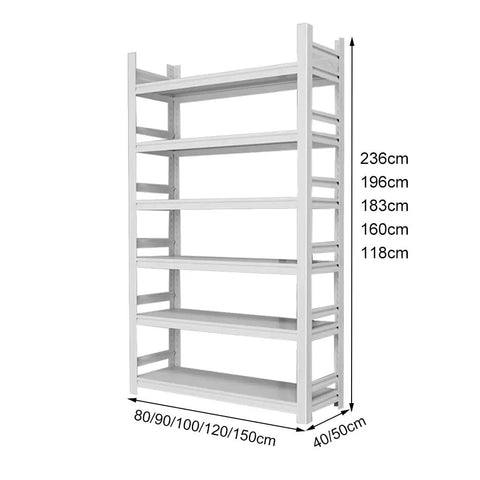 Massive Six Tier Heavy Duty Garage Shelving Rack Built Tough To Crush Clutter and Nail Your Workspace Organization for Workshops Sheds and Garages, 236cm tall.