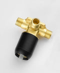Wall Mount Shower Valve Rough-In Kit With Single Handle Tub Shower Mixer, Matte Black Bathroom Trim, Brass Construction