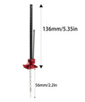 RC Metal Sliding Jack Tool For One Tenth Scale RC Crawlers with adjustable height, red aluminum CNC machined jack