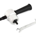 Beefed Up Nibbler Cutter Drill Attachment For Metal Sheets Black Silver Tone Double Head Nibbler Tool with wrench