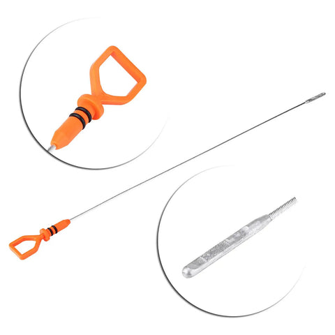Engine Oil Dipstick Level Dip Stick Compatible With Honda Accord Pilot Odyssey Acura MDX RDX RL TL TSX ZDX Replacement Dipstick 15650RCAA02 No Fuss Easy Install For Multiple Models, featuring stainless steel rod and orange handle