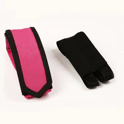 Universal Bike Pedal Straps With Nylon Tape Easy Install Toe Pedal Straps For Secure Foot Grip shown in black and pink