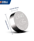 Rock Solid AG3 LR41 392 Button Battery Delivers Dead Reliable 1.5V Alkaline Power, showing dimensions and design.