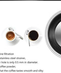 Coffee cups with 0.5mm fine filtration in At Home Barista Style Coffee Maker With 15 Bar Constant Pressure Extraction.