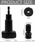 Product size display of Wheel Hub Cleaning Tool Kit Includes Wheel Stud Cleaner And Hub Resurfacing Kit With Eight Pads For Quick Rust Removal
