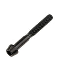 Titanium M5 tapered-head bolt with hex socket, black finish