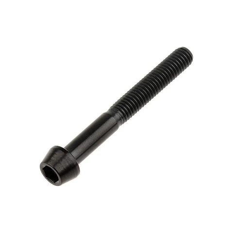 Titanium M5 tapered-head bolt with hex socket, black finish