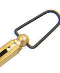 Close-up of Straight Line Muzzleloader Capper for 11 Caps with solid brass construction and spring-loaded cap tube.