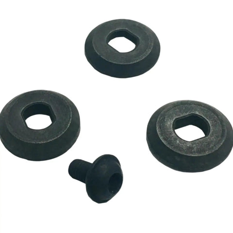 Flange Blade Bolt Kit Black Replacement Parts Metal For Tough As Nails Blade Attachment, Heavy Duty Fasteners To Secure Flanges, Model 14-46-2075, Compatible With Broad Range Of Flange And Blade Setups. black metal bolts