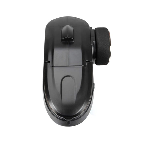 Top view of Beefy 2.4G 3CH RC Transmitter for Axial SCX10 1/10 RC Crawler Car with wheel and sleek black design.
