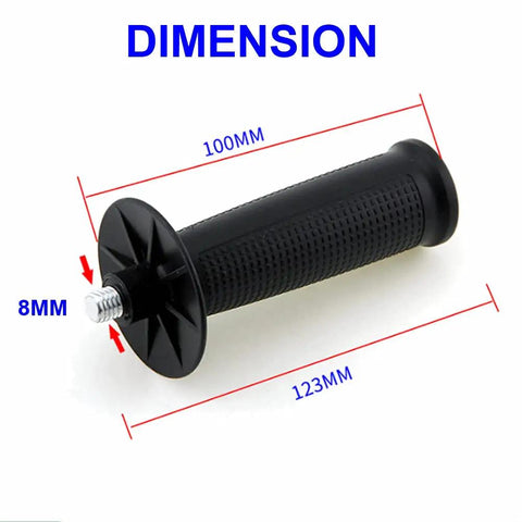 8Mm Diameter Angle Grinder Side Handle Universal Fit For All Brands Black Plastic And Metal Grip