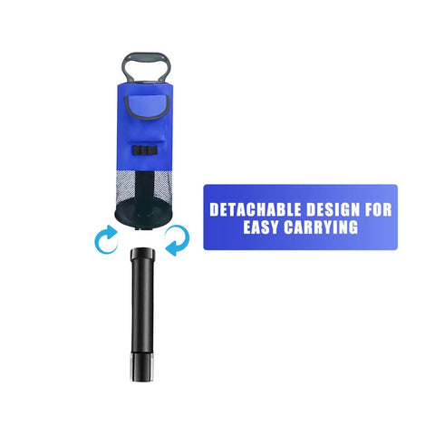 Golf Ball Retriever With Telescoping Handle Up To 29.5 Inches, Portable Shag Bag with Pocket, detachable for easy carrying.