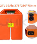 Heavy Duty 24V And 48V Forklift Battery With 20Ah Or 36Ah Capacity For Electric Pallet Jack Truck, orange, 378x280x75mm size.