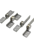 Stainless Steel Constant Torque Position Control Hinges Friction Stay Door Hinge For No-Fuss Smooth Open And Hold Doors, Heavy Duty 1 Piece Model XK574-5-16-3.0Nm, Reliable Friction Stay System Delivers Quiet, Secure Door Position And Easy Operation. Close-up of stainless steel hinges in four identical pieces.