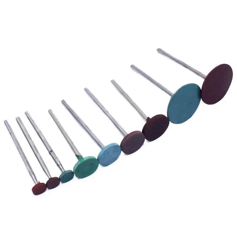 Diamond In Rubber Emery Polishing Bits Set, 26 Piece Rotary Tool Accessories with various grit sizes shown in a row