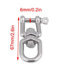 Built Like A Tank 304 Stainless Steel Swivel Shackle With Heavy Duty Snap Ring For Marine Gear And Industrial Rigging 6mm size