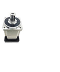 Heavy Duty Planetary Gearbox Speed Reducer Featuring Rock Solid 3 Arcmin Precision And Sweet High Efficiency Transmission Compatible With Servo Motors visible from top angle showing shiny aluminum casing.