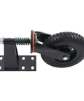 8 Inch Black Heavy Duty Gate Caster Wheels 2 Pack Handles Up To 600 Pounds Built Tough For Heavy Yard Doors showing a roller wheel with bracket.