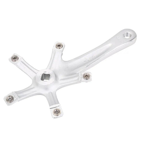 Universal 170mm Aluminum Crank Arm Set Dope Lightweight Hollow Design Single Crankset Repair Parts 130mm BCD For Mountain And Road Bikes Tough Alloy Construction Easy Install Durable Crank Arms, white aluminum crank arm