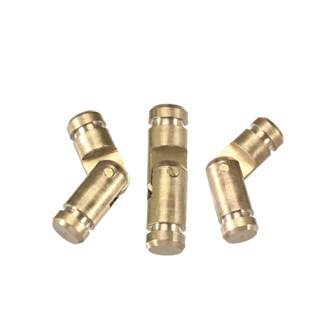Hidden Brass Tone Cylinder Hinge For Small Boxes And Cases, Folding Concealed 4mm X 15mm Hinge, 20 Pieces, Solid Copper Core