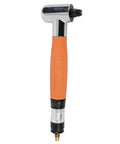 Lightweight Pneumatic Pencil Die Grinder Right Angle 90 Degrees Air Powered High Velocity Double Bearing Precision Grinder And Polisher Zero Drama Snappy Action with an orange rubber grip and chrome body.
