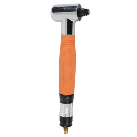 Lightweight Pneumatic Pencil Die Grinder Right Angle 90 Degrees Air Powered High Velocity Double Bearing Precision Grinder And Polisher Zero Drama Snappy Action with an orange rubber grip and chrome body.
