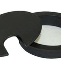 Black 3 Inch Cut Hole Round Wire Management Grommet With Removable Lid Inner Diameter 2.77 Inches Grommet Insert Width 2.973 Inches