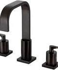 Serena Widespread Bathroom Faucet In Oil Rubbed Bronze With Solid Brass Construction Drip Free Ceramic Disc Cartridge 8 To 16 Inch Spread