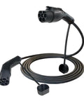 Hella Durable Type 2 Male To GBT EV Charging Cable Straight Shot Wallbox Connector 32 Amps 7kW Single Phase Level 2 Evcord Plug And Play Electric Vehicle Power Cord with black flexible cord.