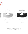 Straight Up Heavy Duty Adjustable Valve Connector Flexible Smoke Extraction Pipe For Industrial Lab Welding Fume Scrubber Vent Line 75 Millimeter White Plastic Job Site Ready, featuring white and black flat mouth covers.
