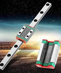 9mm LML9B Miniature Linear Rail With Bearing Steel Rail Block shown on surface