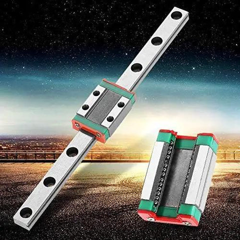9mm LML9B Miniature Linear Rail With Bearing Steel Rail Block shown on surface
