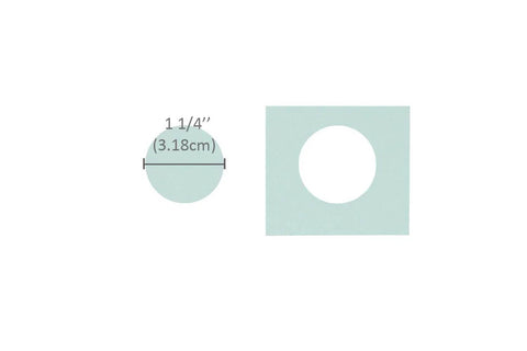One And One Quarter Inch Circle Lever Action Punch cutout showing 1 1/4 inch circle for paper crafting and scrapbooking