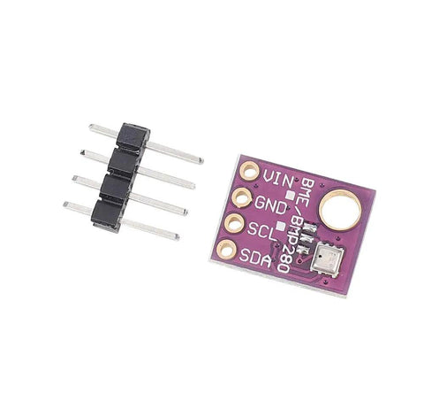 2 Pack BME280 Digital 5V Temperature Humidity Pressure Sensor Module With I2C And SPI for Arduino, PCB with pins, side view