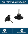 3-inch sanding disc pad holder, black, 2-piece set with quick-change mandrel and 1/4 in shank for die grinder/drill