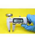 Digital caliper measuring a bearing at 10.00mm, highlighting precision for JANURSDHA 6200 Hybrid Ceramic Bearing Set 10x30x9mm.